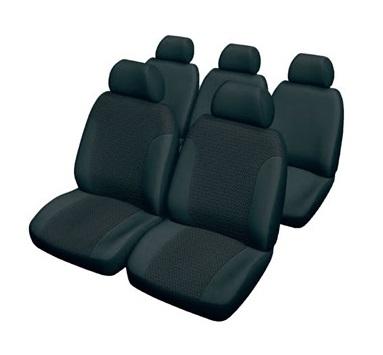 Set huse auto pentru minivan GREEN VALLEY Ergo 912 062, 5 locuri, bancheta spate cu 3 scaune independente, culoare negru